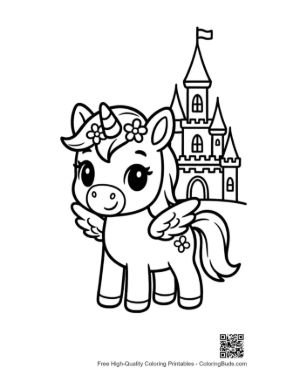 Thumbnail: Cute Pony to Color Printable