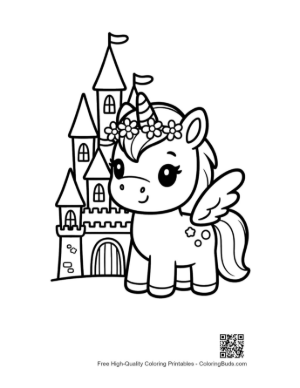 Thumbnail: Easy Pony Coloring Page Printable