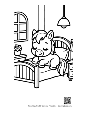 Thumbnail: Pony Coloring Page Printable