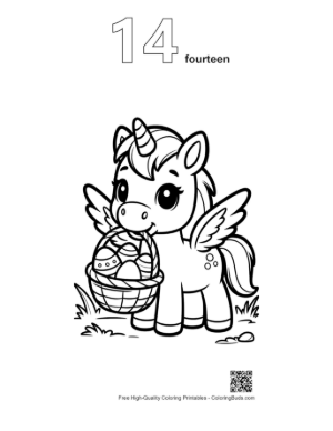 Thumbnail: Pony Coloring Sheet Printable Outline Number 14