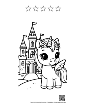 Thumbnail: Pony Printable and 5 Star Outline