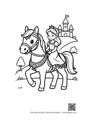 Thumbnail: Cute Race Horse Coloring Page Printable
