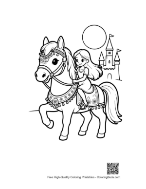 Thumbnail: Free Race Horse Coloring Page Printable