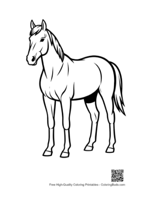 Thumbnail: Sleek Racehorse Standing Proudly