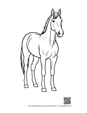 Thumbnail: Standing Race Horse Outline