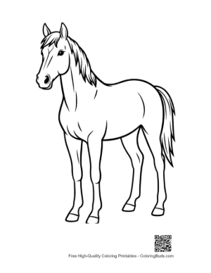 Thumbnail: Standing Racehorse Outline