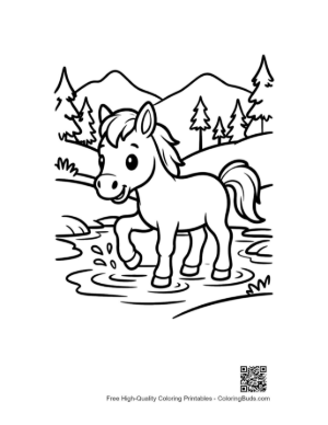 Thumbnail: Cute Wild Horse Printable