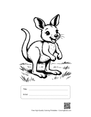 Thumbnail: Happy Baby Joey Standing on the Grass Printable with Title and Artist Box