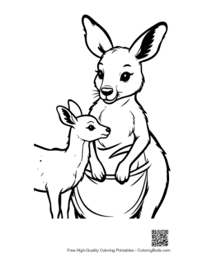 Thumbnail: Mother Kangaroo and Joey in Pouch