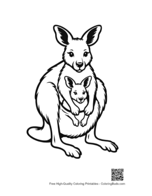 Thumbnail: Mother Kangaroo and Joey in Pouch