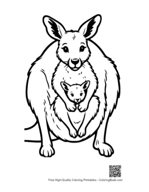 Thumbnail: Mother Kangaroo with Joey in Pouch
