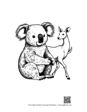 Thumbnail: Cute Koala and Deer Illustration