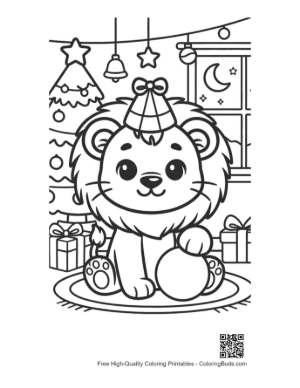 Thumbnail: Cute Lion Cub Printable