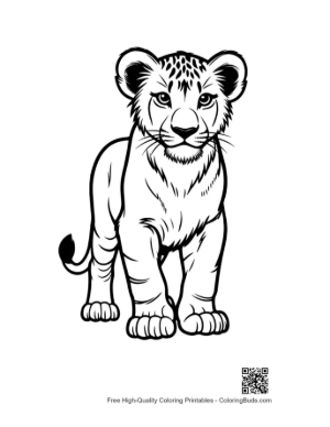 Thumbnail: Cute Lion Cub Standing Proudly
