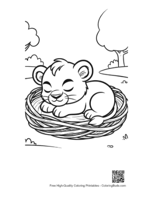Thumbnail: Download Lion Cub Coloring Sheet Printable