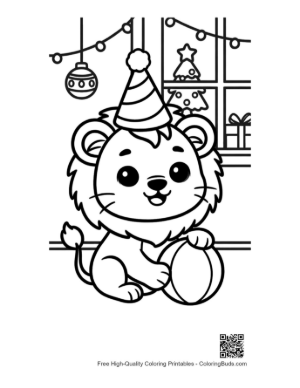 Thumbnail: Lion Cub to Color Printable