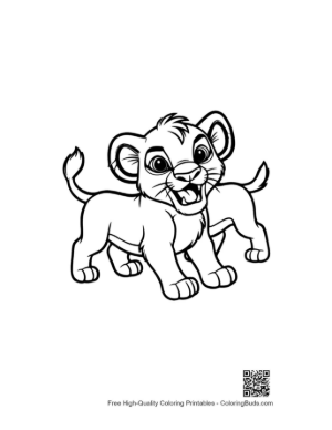 Thumbnail: Playful Lion Cub Roaring Joyfully