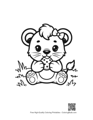 Thumbnail: Free Lioness for Kids Printable