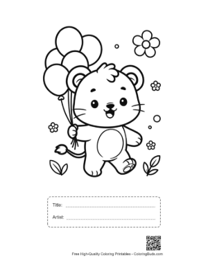 Thumbnail: lioness printable with title and artist box