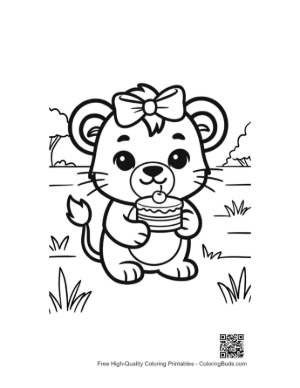 Thumbnail: Lioness to Color Printable
