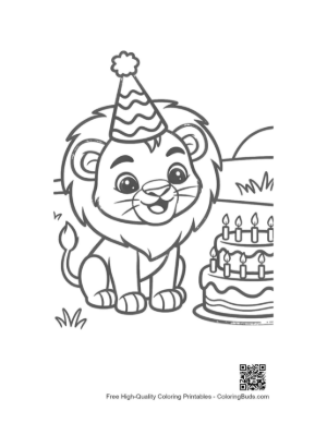 Thumbnail: Cute Male Lion Printable