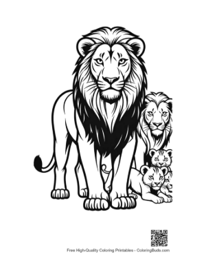 Thumbnail: Majestic Male Lion with Cubs