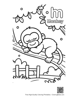 Thumbnail: Chimpanzee to Color Printable