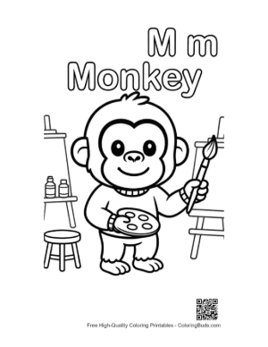 Thumbnail: Free Chimpanzee for Kids Printable