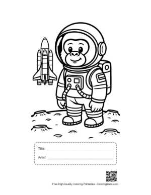 Thumbnail: Gorilla Printable with Title and Artist Box