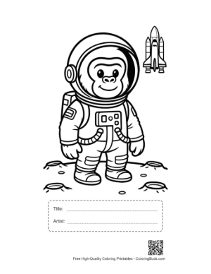 Thumbnail: Gorilla Printable with Title and Artist Box