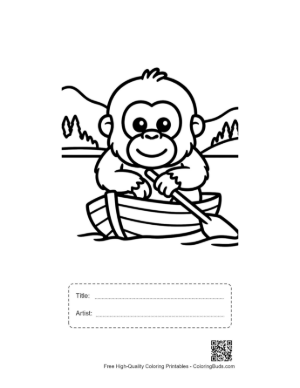 Thumbnail: Free Orangutan Printable with Title and Artist Box