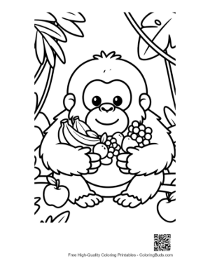Thumbnail: Orangutan Coloring Page Printable