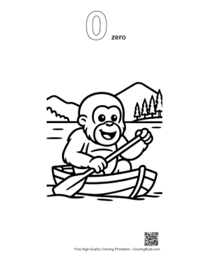 Thumbnail: Orangutan Coloring Sheet Printable Outline Number 0