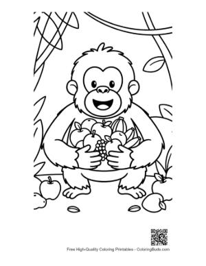 Thumbnail: Orangutan for Kids Printable