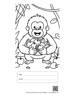 Thumbnail: Orangutan for Kids Printable with Title and Artist Box
