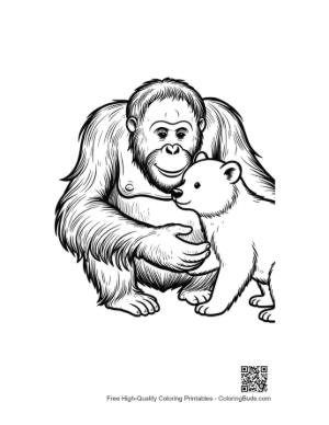 Thumbnail: Orangutan Gently Embracing Cute Polar Bear Cub