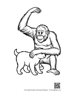 Thumbnail: Orangutan Gently Petting Cute Puppy