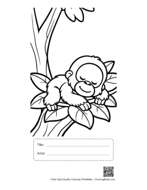 Thumbnail: Orangutan Printable with Title and Artist Box
