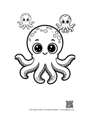 Thumbnail: Cute Octopus Mom with Smiling Babies
