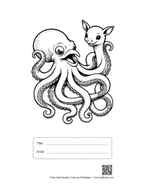 Thumbnail: Giant Octopus and Baby Llama Dance Printable with Title and Artist Box