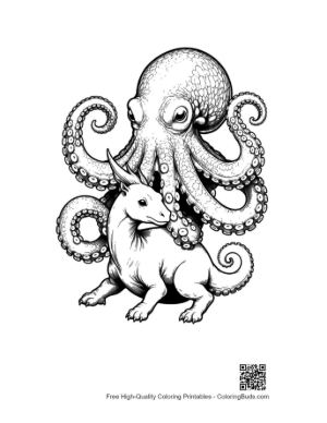 Thumbnail: Giant Octopus Embracing Baby Dragon