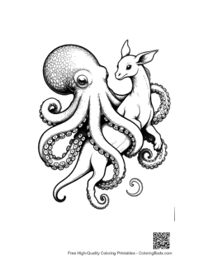 Thumbnail: Giant Octopus Embracing Mythical Foal