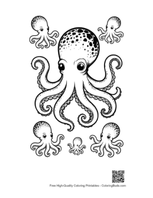 Thumbnail: Giant Spotted Octopus with Baby Octopuses