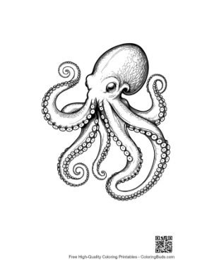 Thumbnail: Gigantic Octopus in Dynamic Ink Pose