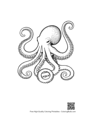 Thumbnail: Gigantic Octopus Line Art