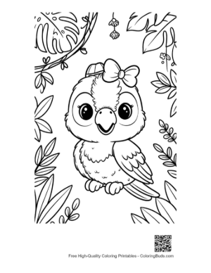 Thumbnail: Cockatoo Coloring Page Printable