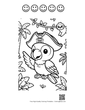 Thumbnail: Cockatoo Printable and 5 Happy Face Outline