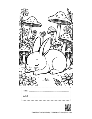 Thumbnail: Bunny Rabbit for Kids Printable with Title and Artist Box