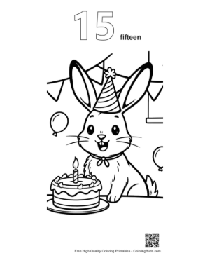 Thumbnail: Cute Jackrabbit for Kids Printable Outline Number 15