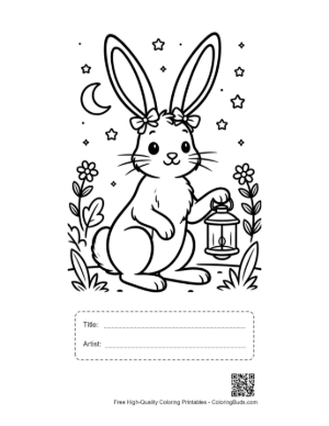 Thumbnail: Download Jackrabbit To Color Printable with Title and Artist Box